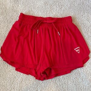 Vibrant Red Athletic Shorts